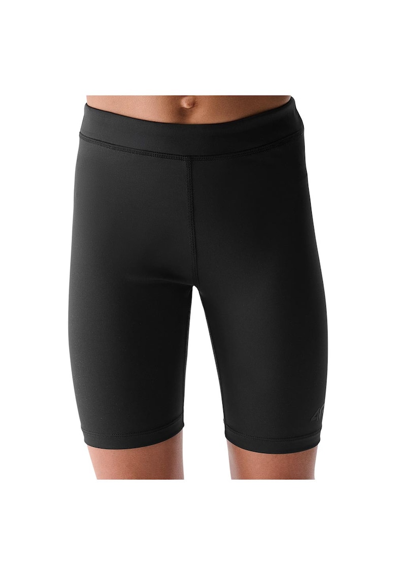 Colanti de ciclism copii talie inalta - uscare rapida - poliester-elastan - negru