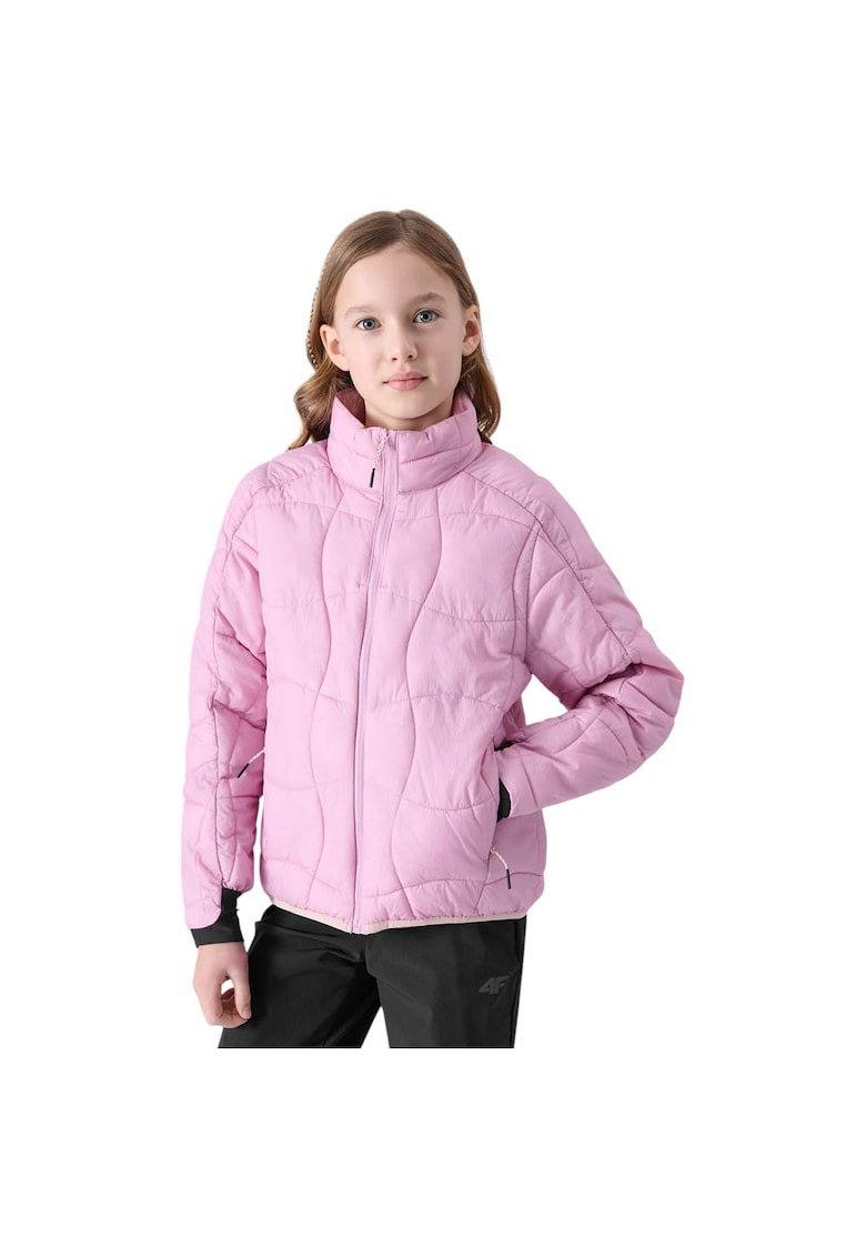 Geaca pentru copii 4FJWSS25TDJAU572 - impermeabila - poliester - roz -