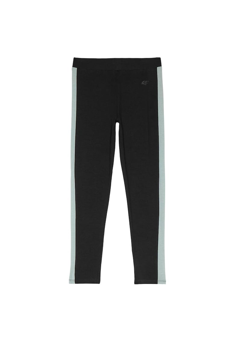Pantaloni sport copii JRAW24TTIGF226 - 4F - Bumbac/Elastan - Negru