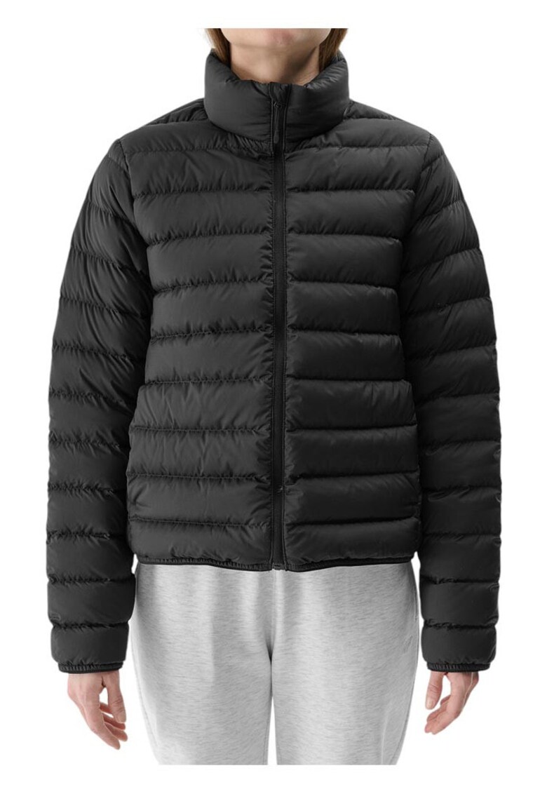 Jacheta dama cu puf - neagra - poliester - design modern - impermeabila -