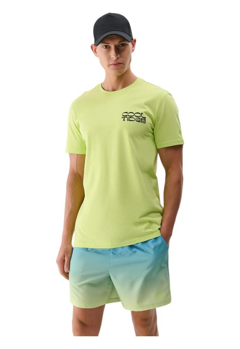 Tricou barbati croiala regulata - decolteu rotund - bumbac - galben