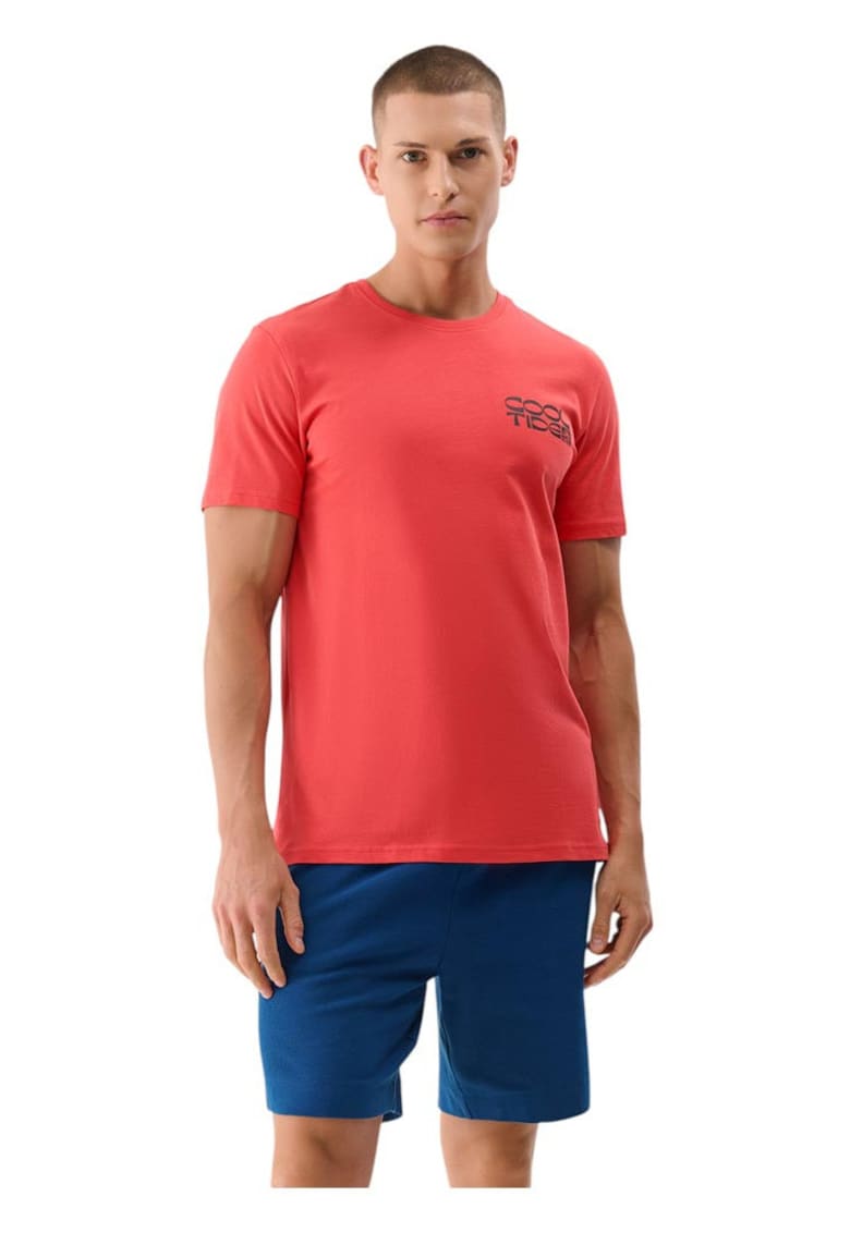 4f Tricou cu maneca scurta - barbati - corai - bumbac