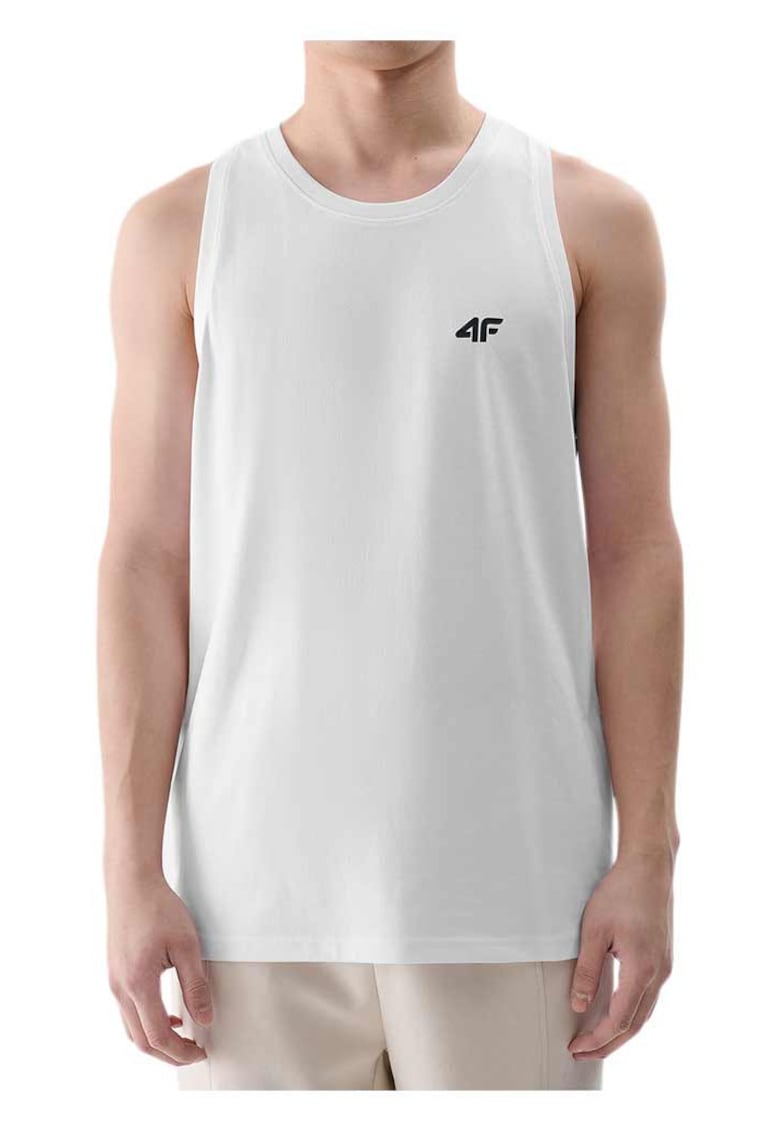 Maiou barbati alb - bumbac - croiala regulata - decolteu rotund -