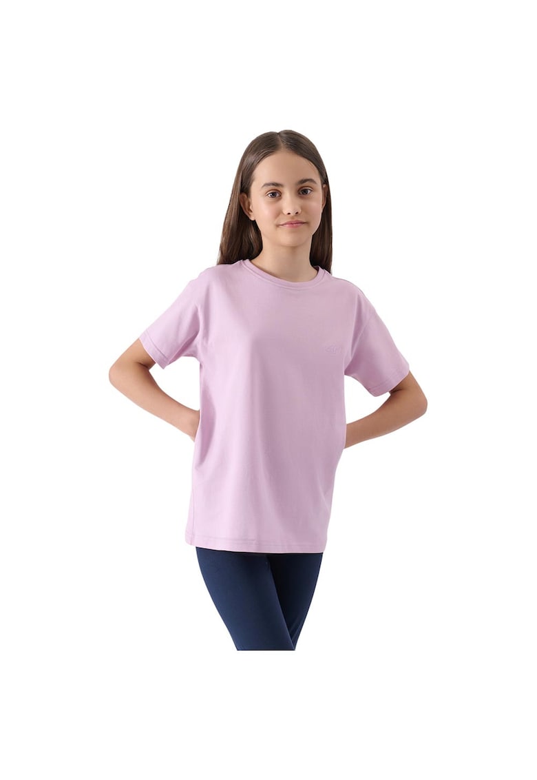Tricou copii maneca scurta - croiala lejera - lila - bumbac - 4FJWSS25TTSHF2326