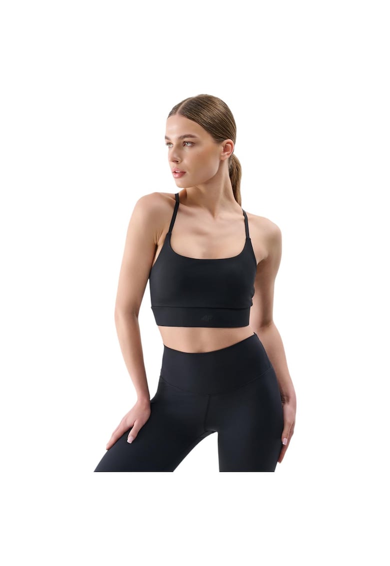 Bustiera sport WSS25USBAF181 - 4F - Poliester/Elastan - Negru