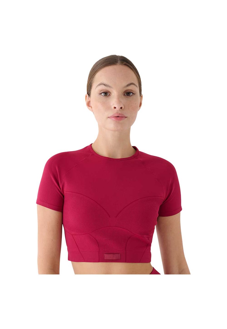 Tricou de fitness slim fit - roz - poliamida -