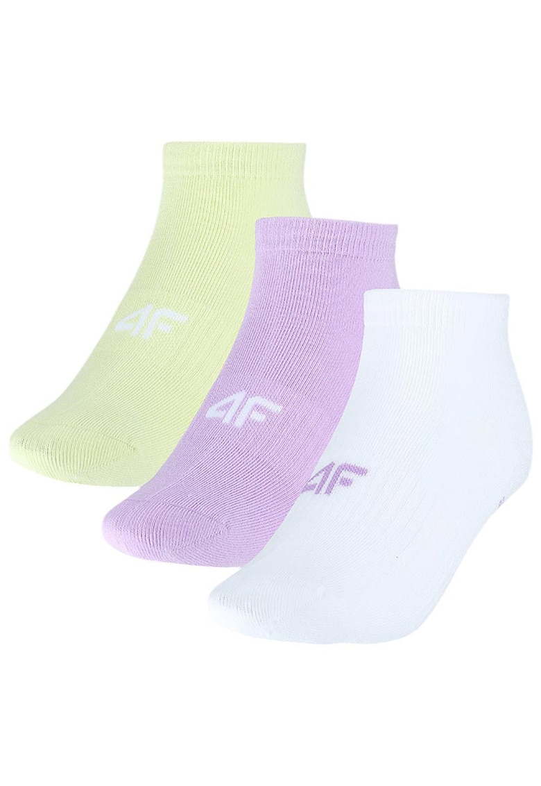 Sosete dama set 3 perechi - 70% bumbac - multicolor - lungime pana la glezna - 35-38 EU