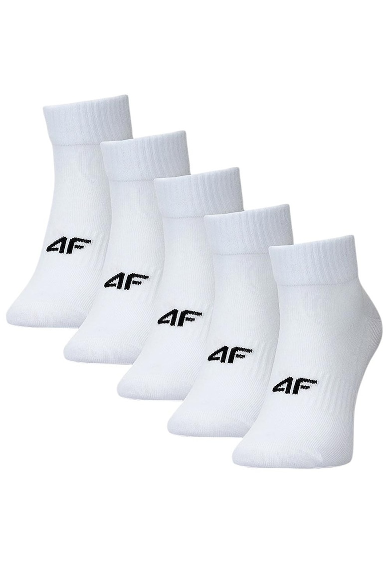 Set 5 perechi de sosete pentru barbati - Bumbac - Alb -