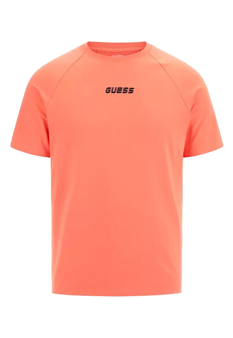 Tricou barbati - scurt - portocaliu - bumbac -