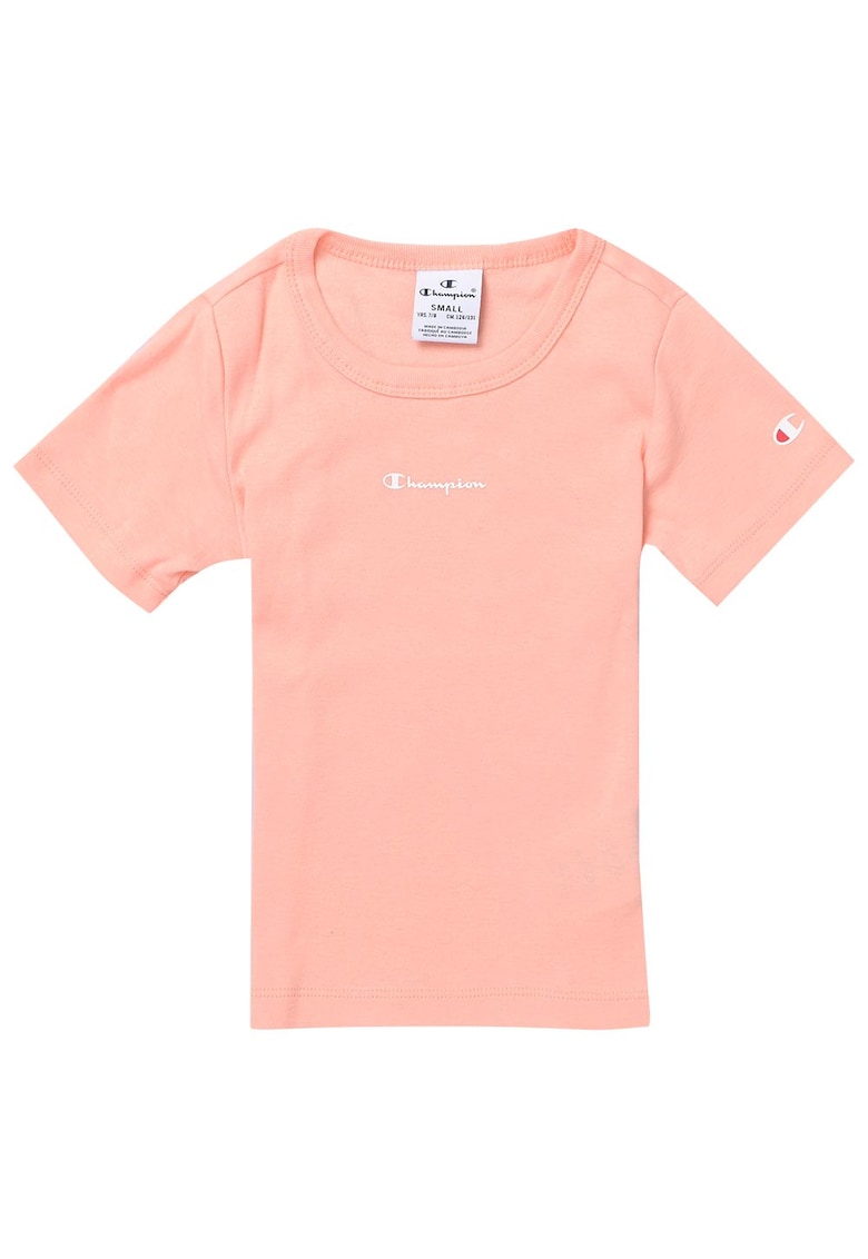 Tricou copii croiala regulata - decolteu rotund - corai - bumbac