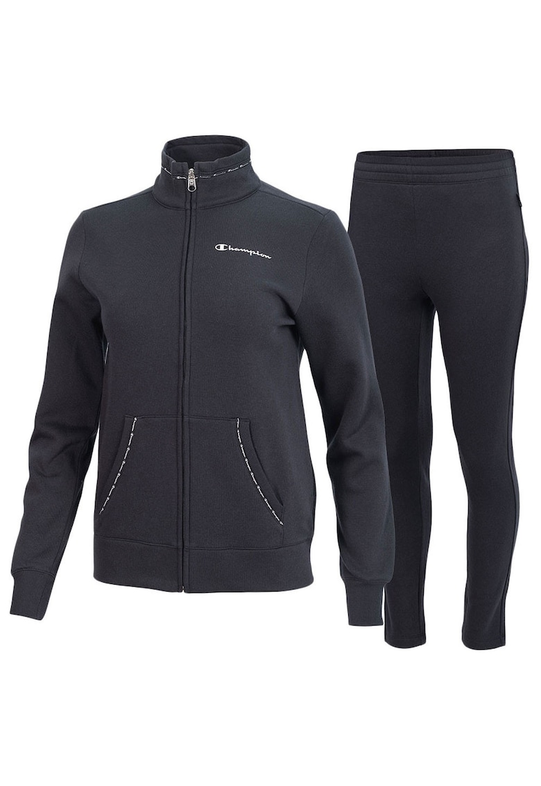 Treninguri lifestyle dama slim fit - negru - bumbac - set -