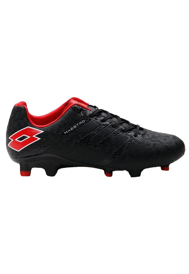 Pantofi sport barbati Maestro 700 IV FG - negru/rosu - piele ecologica - talpa cu 12 crampoane - croi asimetric