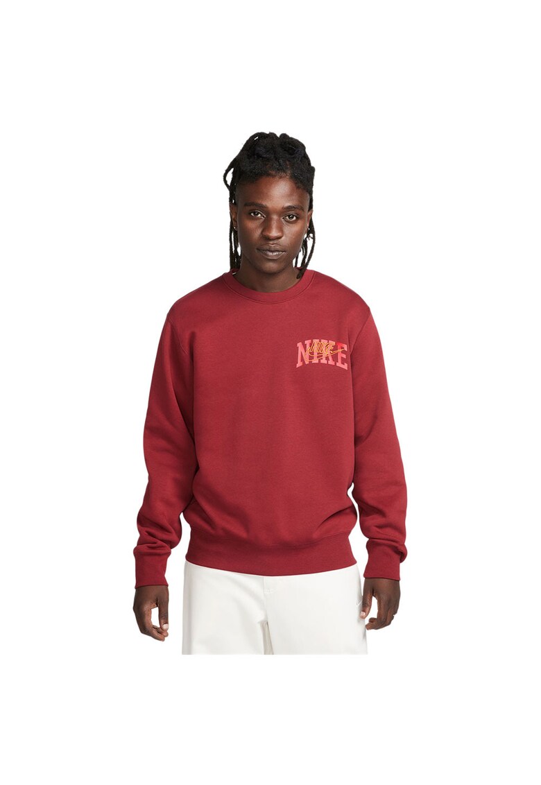 Hanorac Club Fleece - bumbac - croiala confortabila - rosu -