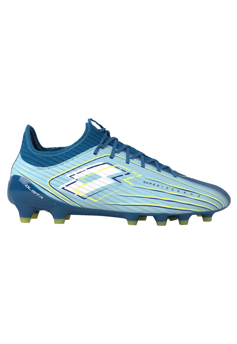 Ghete fotbal Solista 200 VII FG - albastru - textil - teren dur - tehnologie avansata