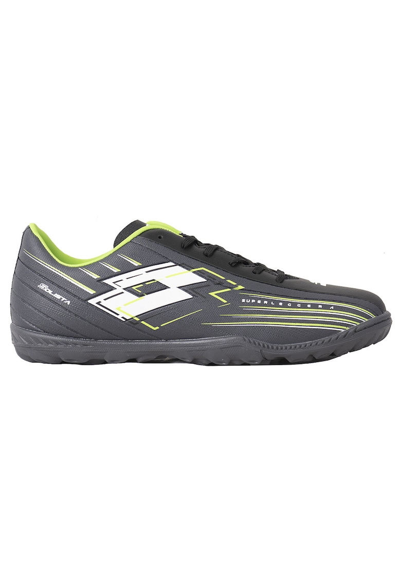 Ghete sport copii Solista 700 VII TF JR - sintetic - confortabile - pentru fotbal - baieti - negru