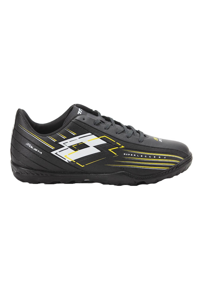Ghete sport Solista 700 VII TF JR - fotbal - baieti - sintetic - negru - talpa TF