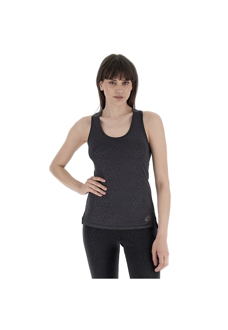 Maiou sport Workout II - pentru femei - culoare neagra - material respirabil textil