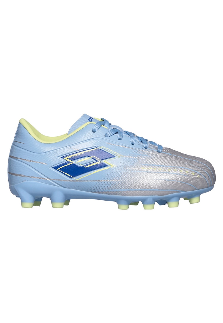 Ghete fotbal copii Solista 700 IX FG JR - sintetic - albastru - talpa cu crampoane