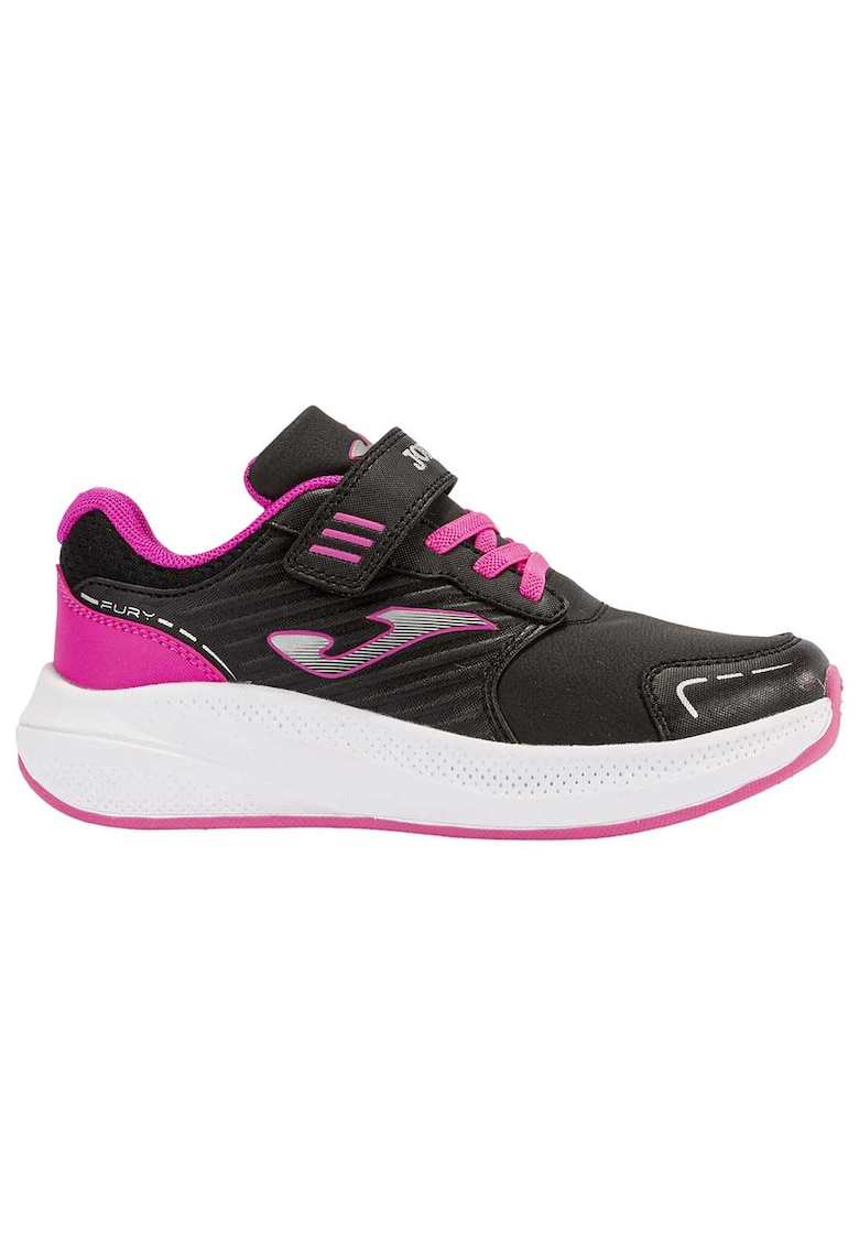 Pantofi sport copii - Fury Jr - culoare neagra si roz - material textil