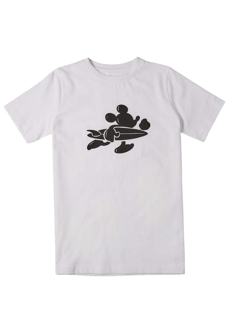 Tricou copii croiala regulata - decolteu rotund - alb - bumbac -