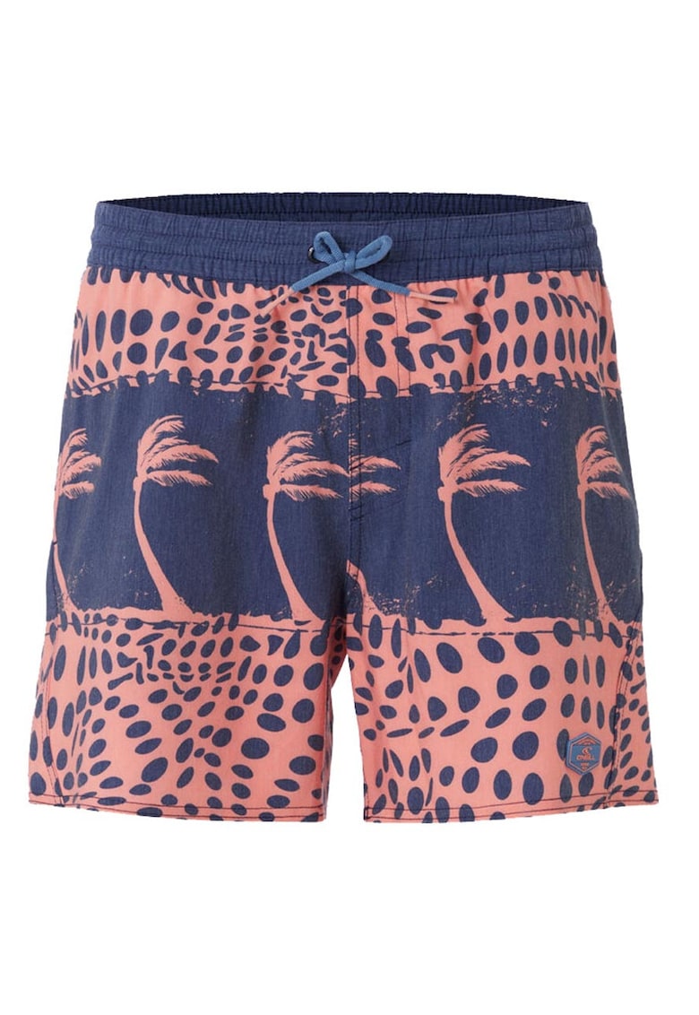 Costum de baie barbati scurt - uscare rapida - bleumarin/roz -
