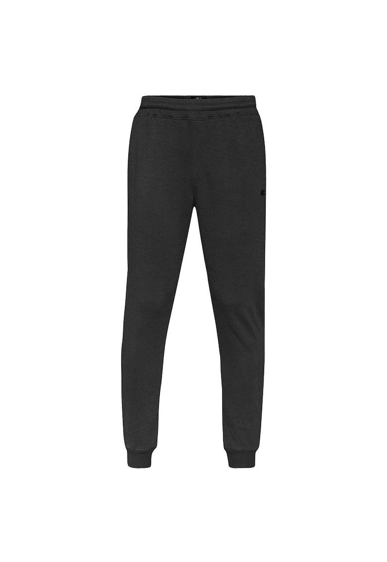 Pantaloni sport barbati talie elastica - bumbac/poliester - negru