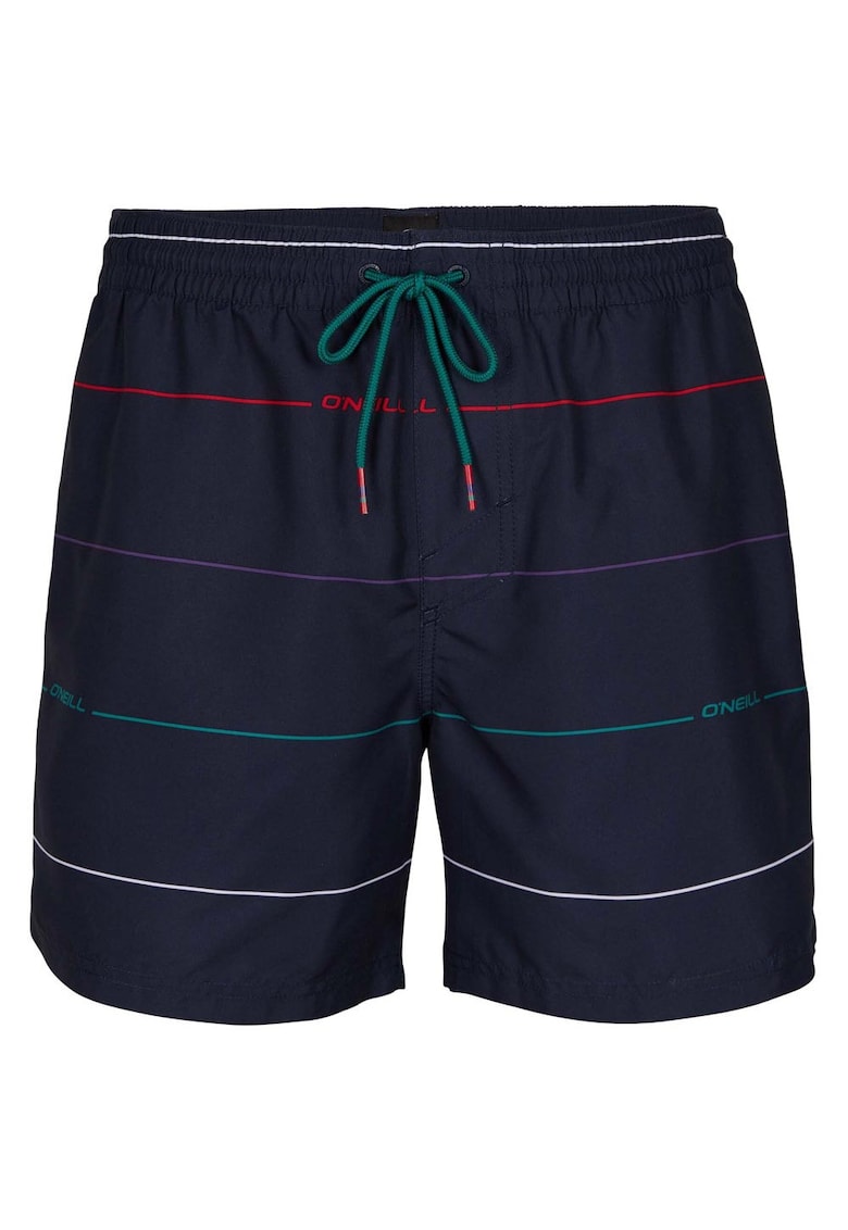 Costum de baie barbati uscare rapida - talie elastica - negru - poliester reciclat -