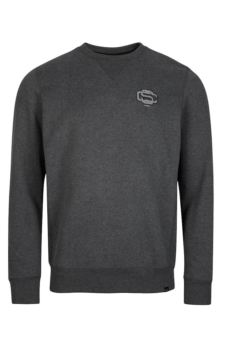 Bluza croiala regulata - decolteu rotund - bumbac - Gri