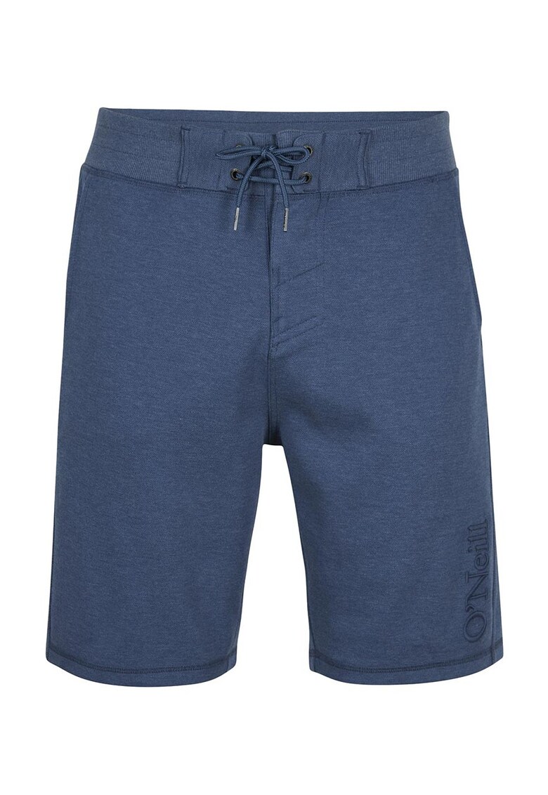 Pantaloni scurti croiala regulata - talie elastica - albastru - bumbac