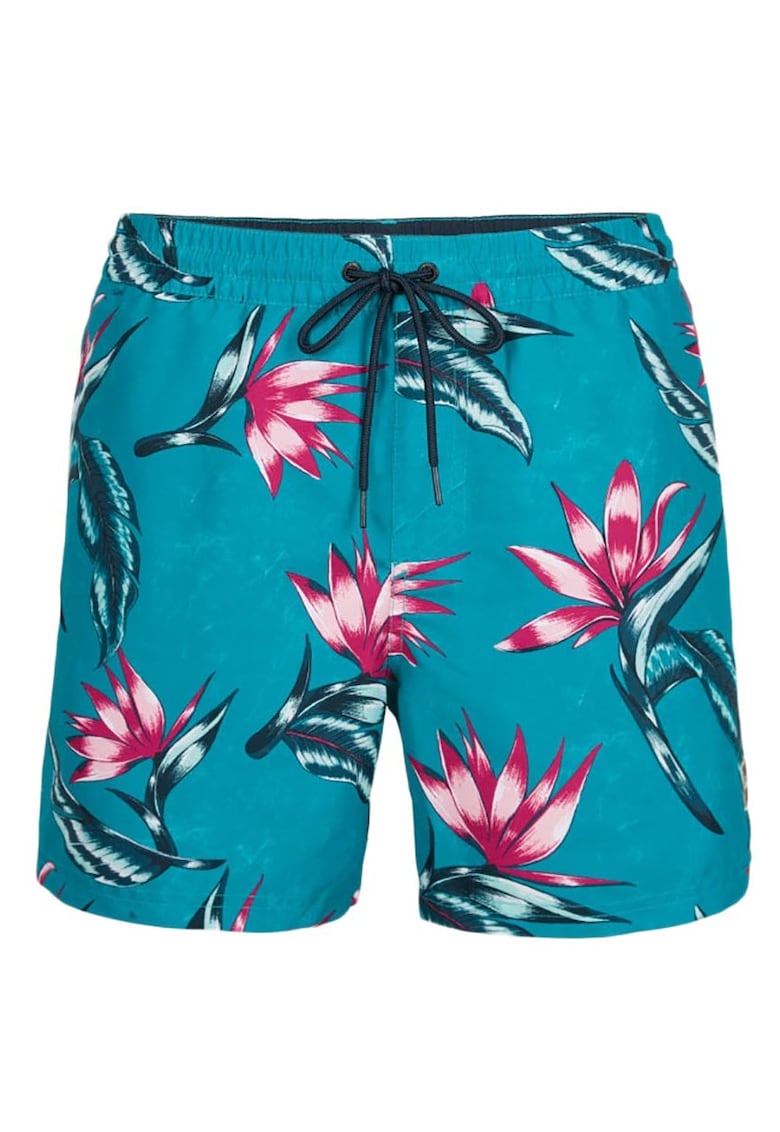 Pantaloni scurti costume de baie - albastru - material cu uscare rapida - lenjerie interioara din plasa