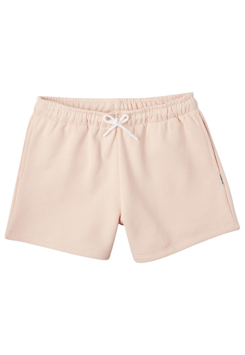 Pantaloni scurti de trening copii croiala regulata - talie inalta - bej - bumbac reciclat
