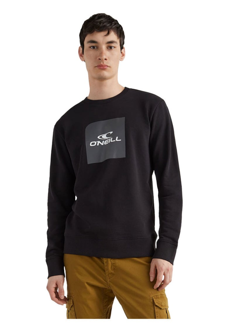 Hanorac Cube Crew - croiala standard - decolteu rotund - bumbac si poliester reciclat - negru