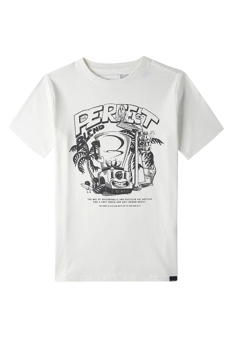 Tricou copii imprimeu mixt - alb - bumbac