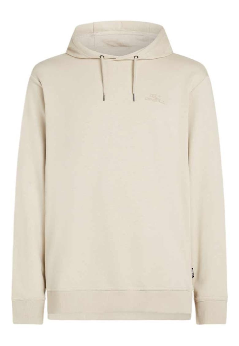Hanorac barbat regular fit - gluga cu snur - bej - bumbac si poliester reciclat -