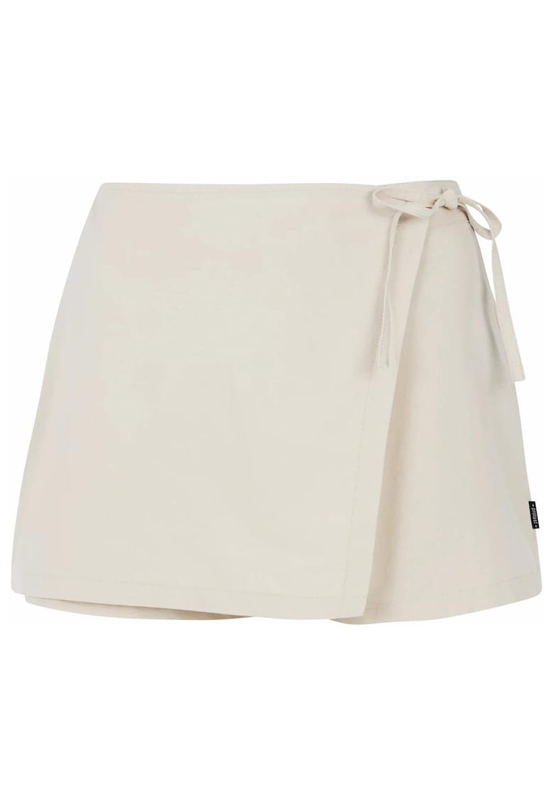 Pantaloni scurti croiala regulata - snur frontal - bumbac - bej