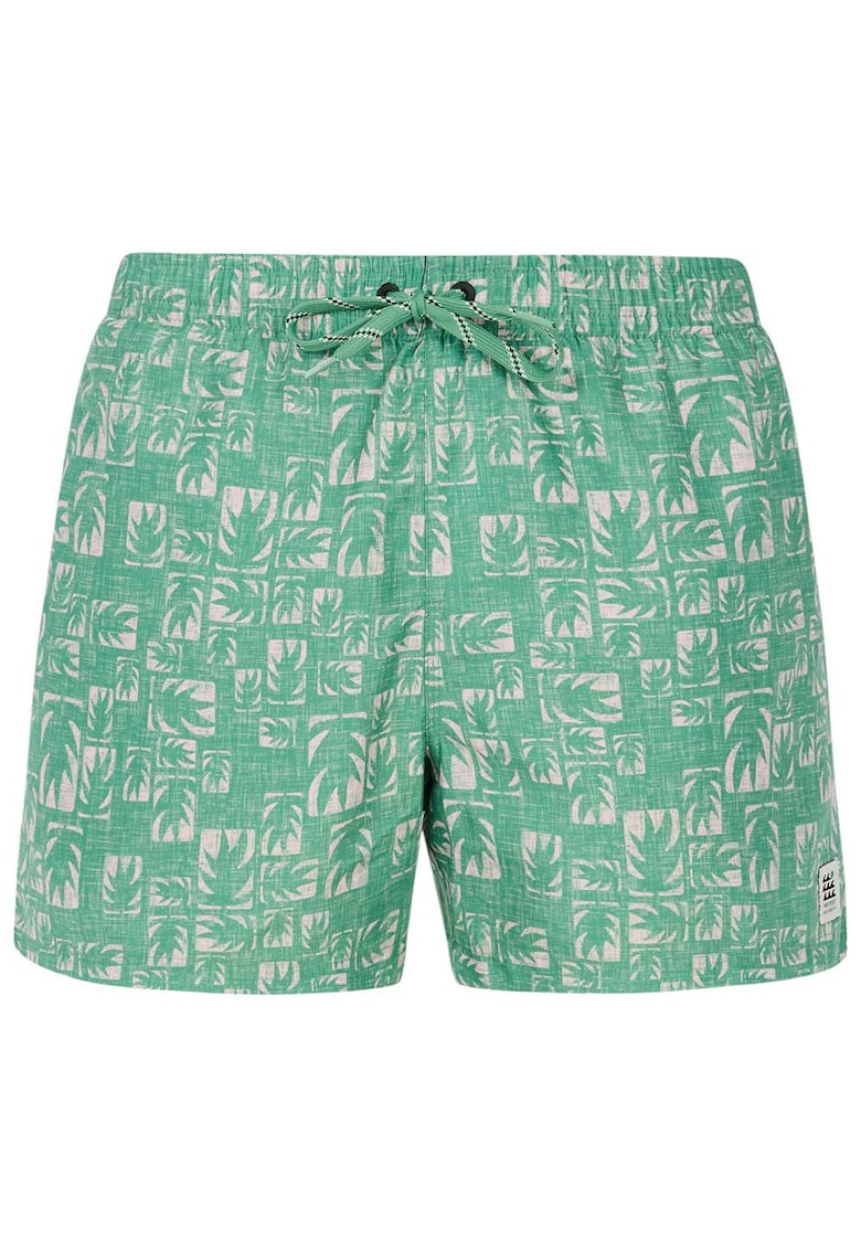 Pantaloni scurti de plaja PRTTifton - 35 cm - talie elastica - verde - poliester reciclat