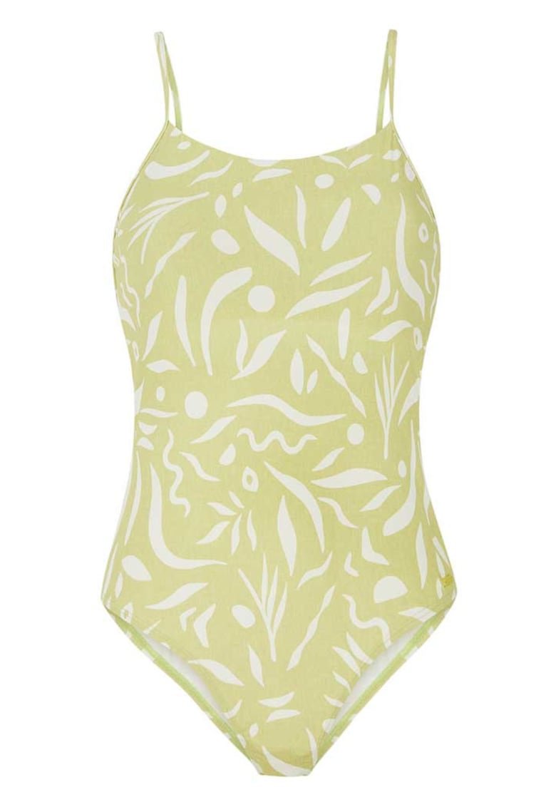 Costum de baie PRTDjesh - galben - material reciclat - cupe detasabile