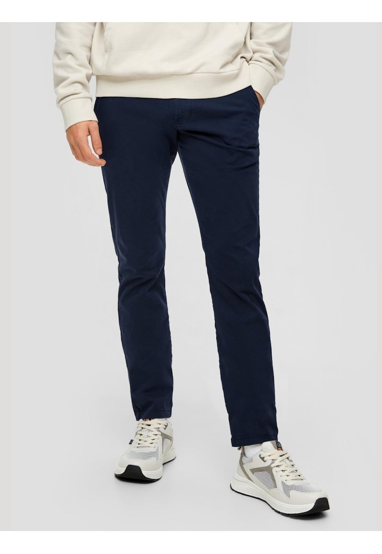 Qs - Pantaloni chino slim fit - Bleumarin inchis