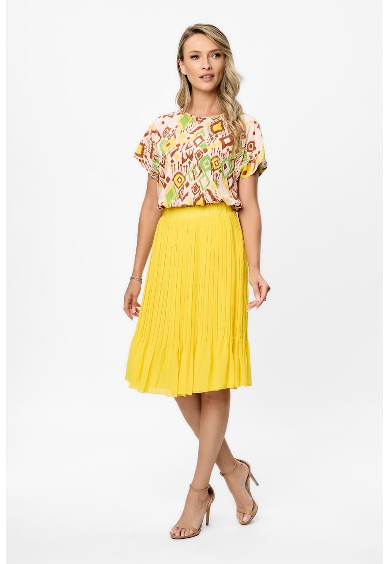 Fusta midi din amestec de lyocell Monalisa