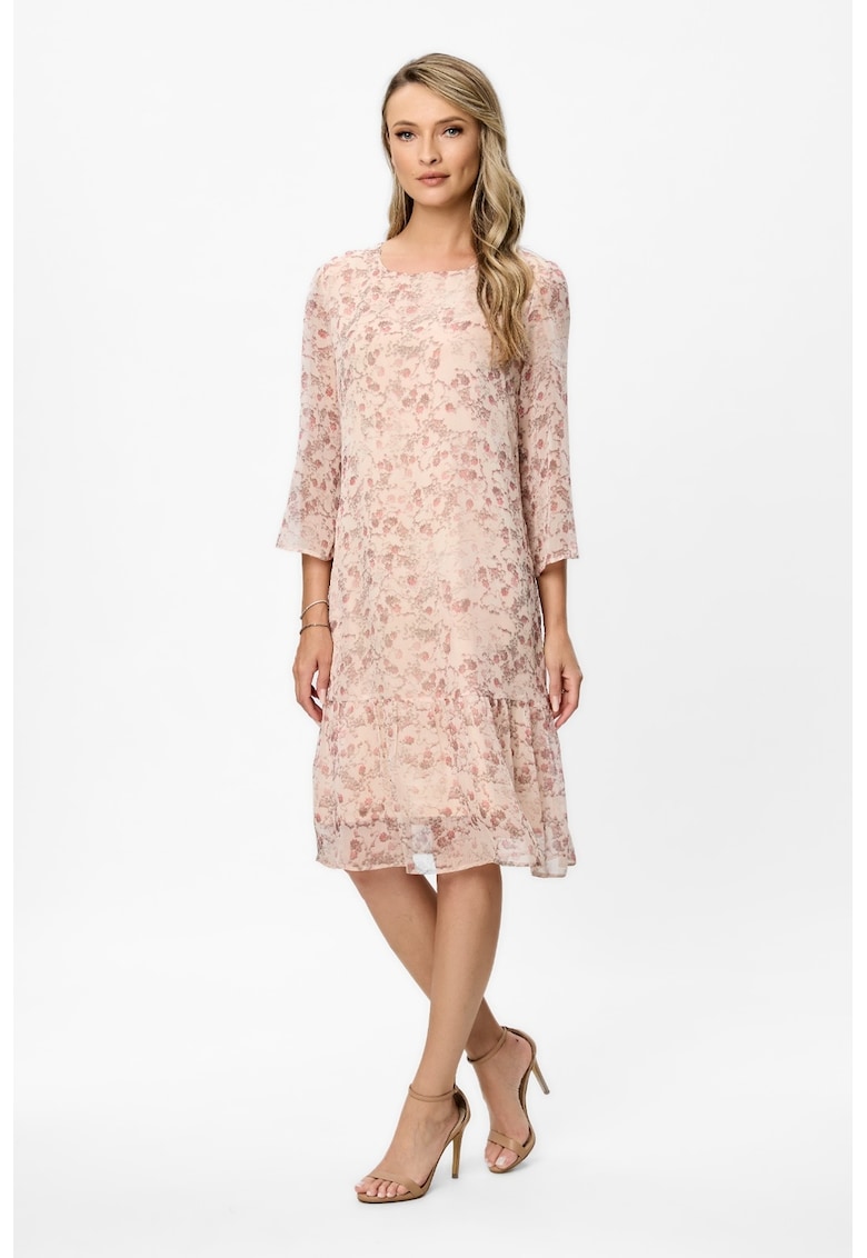 Rochie midi Ivone - Roz somon