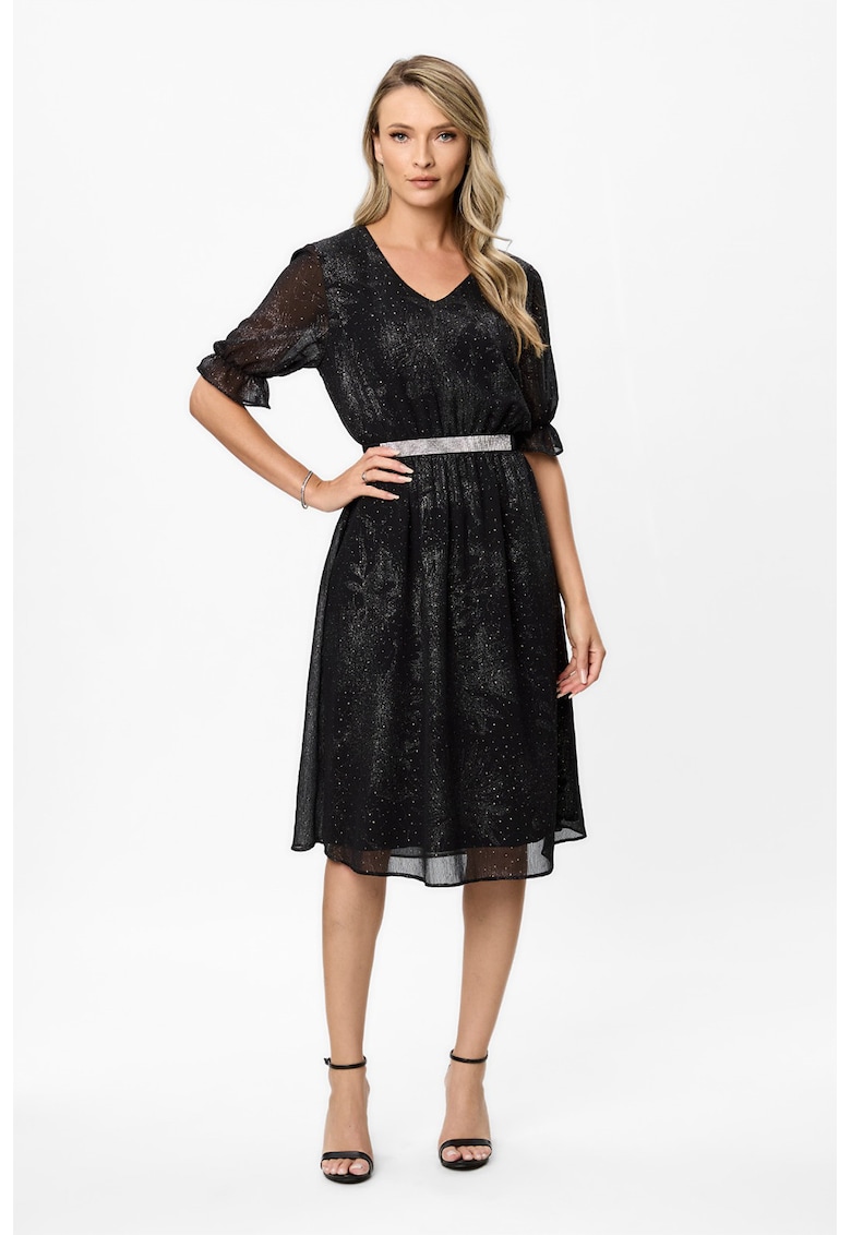 Rochie cu decolteu in V Noemy - Negru