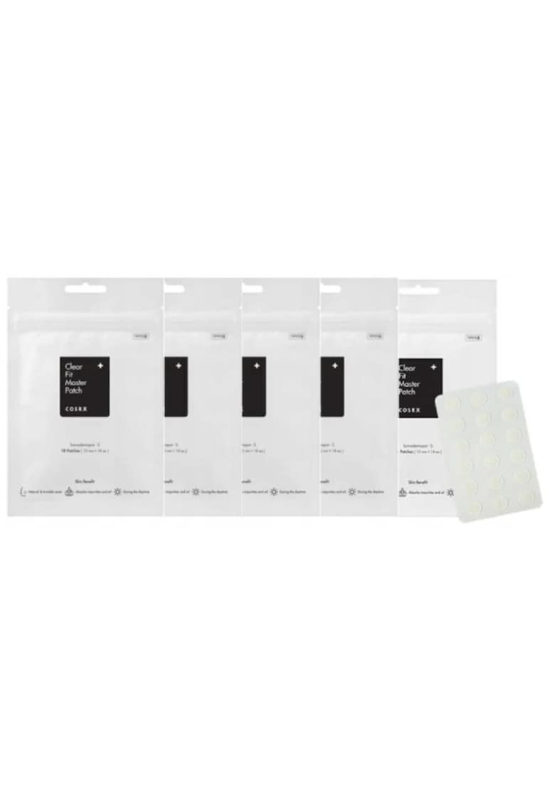 Set de 5 plasturi Clear Fit Master Patch - 5 x 18 plasturi - hidrocoloidali - transparenti - pentru imperfectiuni