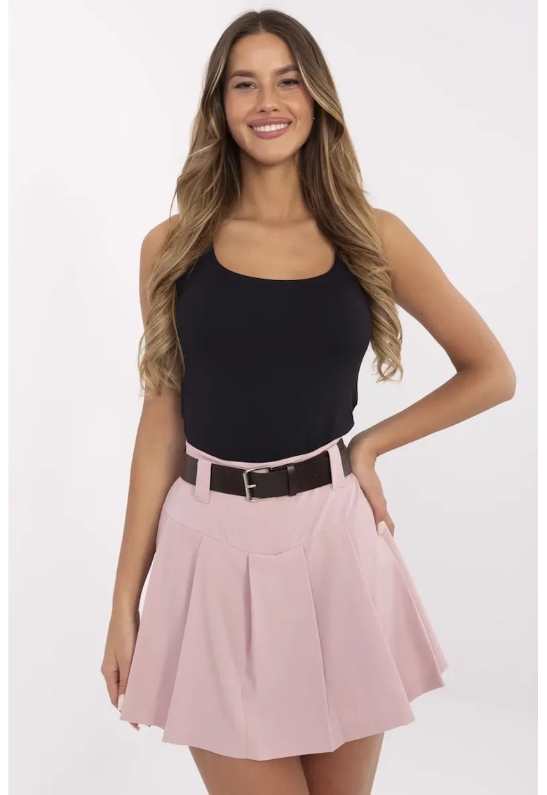 Fusta-pantalon cu insertie elastica la spate