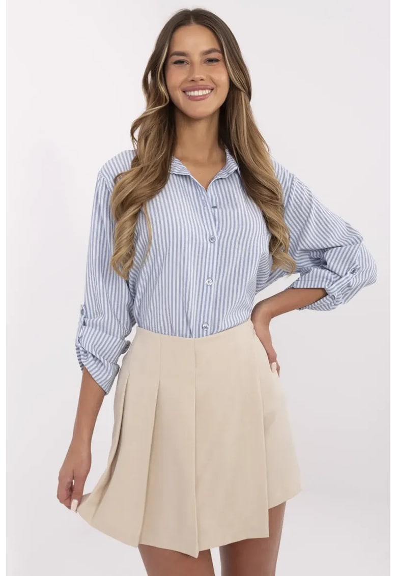 Fusta-pantalon cu insertie elastica la spate