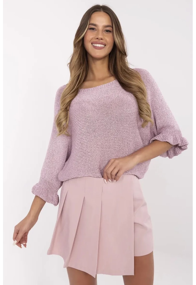 Fusta-pantalon cu insertie elastica la spate