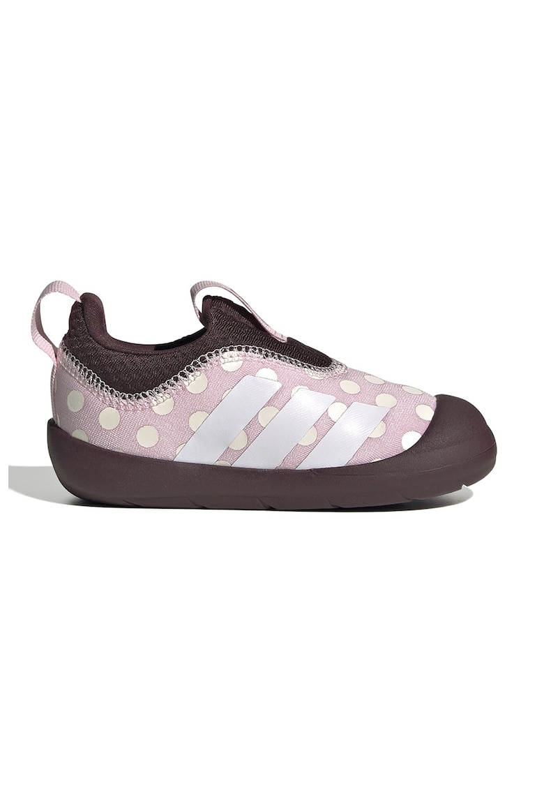 Pantofi sport slip-on cu buline - Maro cognac/Roz pastel