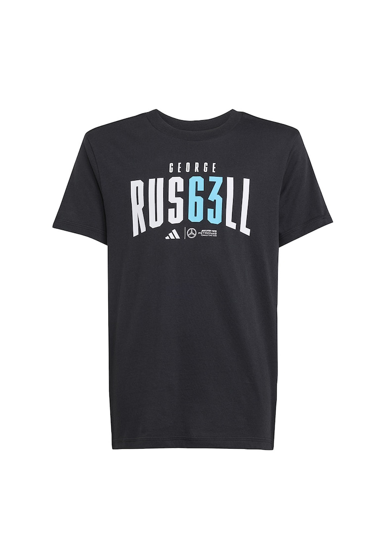 Tricou cu decolteu la baza gatului si imprimeu text