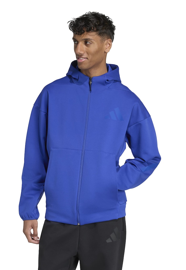 Hanorac lejer cu fermoar Z.N.E. - Albastru royal/Albastru