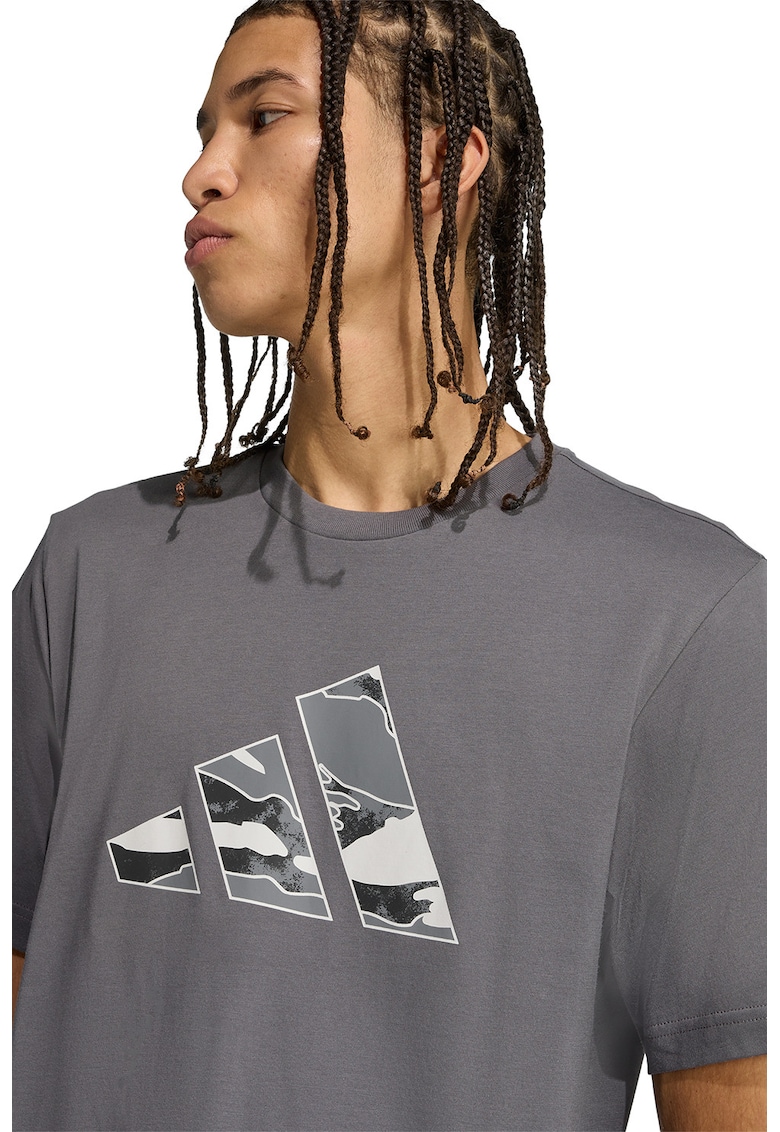 Tricou regular-fit cu imprimeu logo - Gri