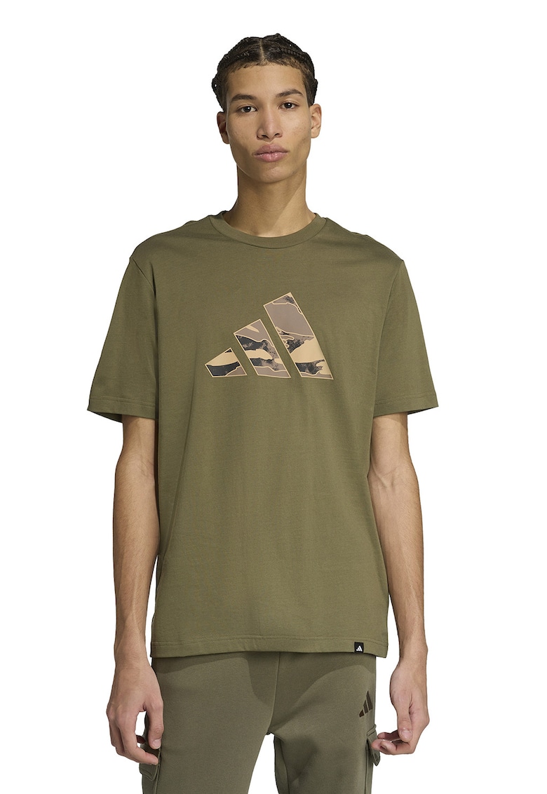 Tricou regular-fit cu imprimeu logo - Kaki